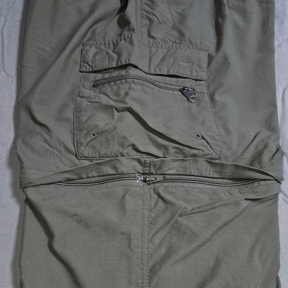 Columbia, Titanium Performance Convertible Khaki Cargo Pants Size Lg, Adj Ankles